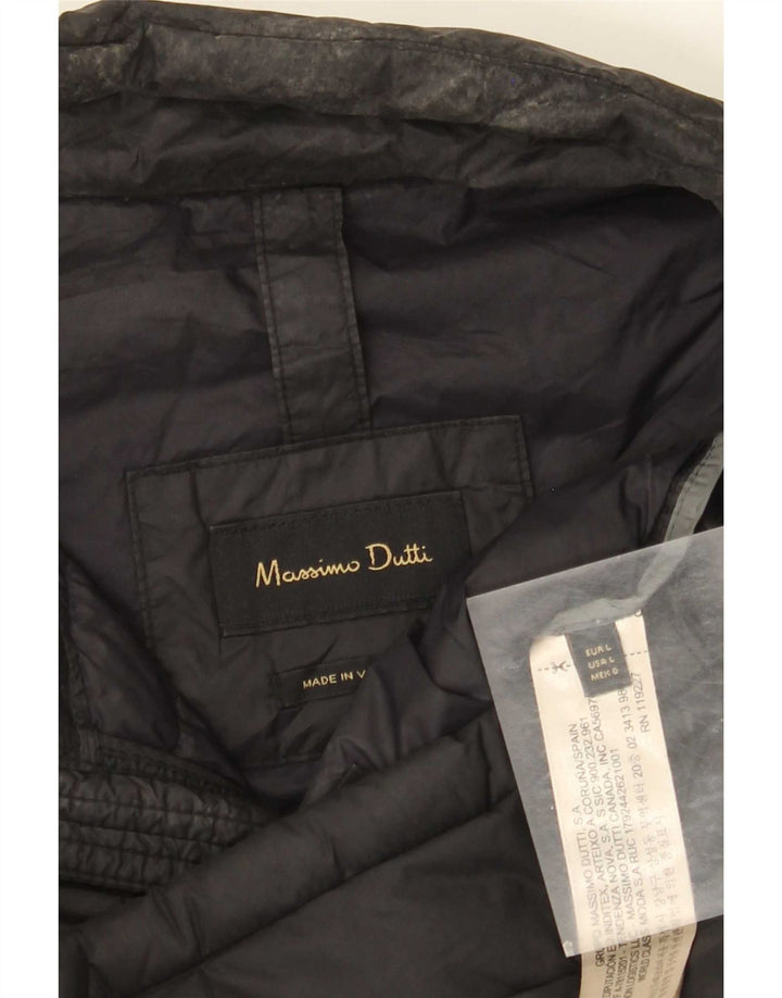 Massimo Dutti Ανδρικό μπουφάν UK 40 Large Black Nylon
