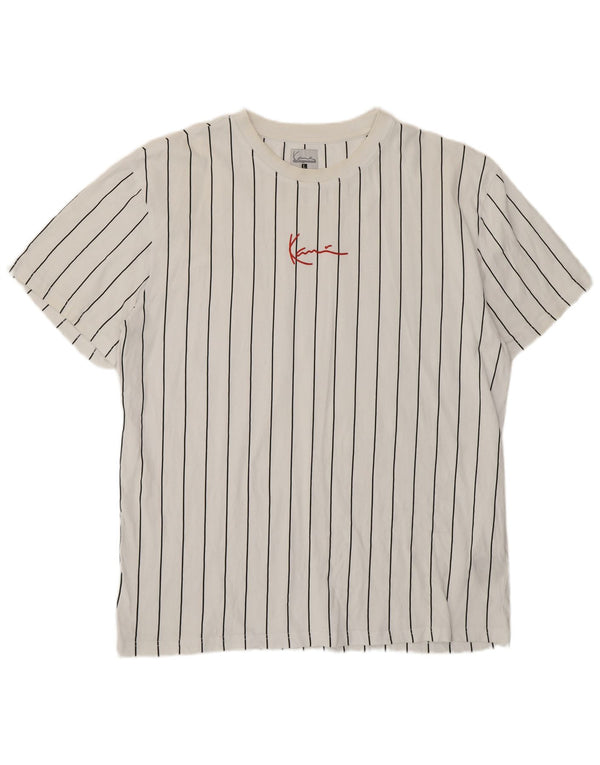 Karl Kani Ανδρικό γραφικό T-Shirt Top Large White Ripe Βαμβακερό