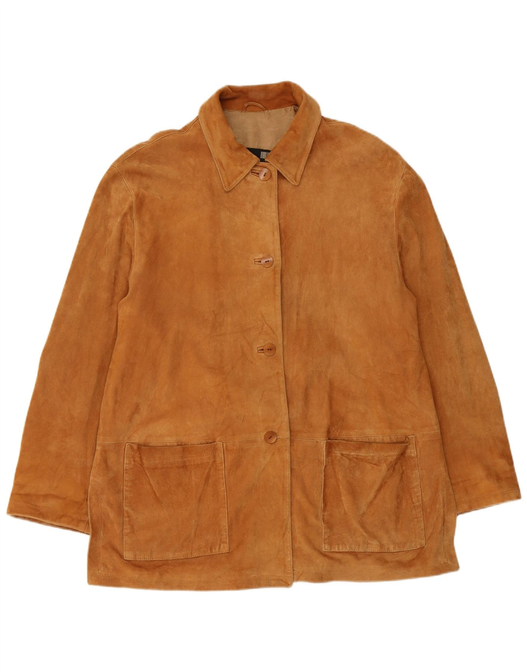 Vintage Γυναικείο Suede Jacket IT 46 Large Brown Δερμάτινο
