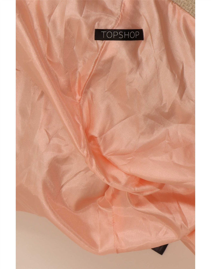 Topshop Γυναικείο Πανωφόρι UK 12 Medium Beige Colourblock Polyester