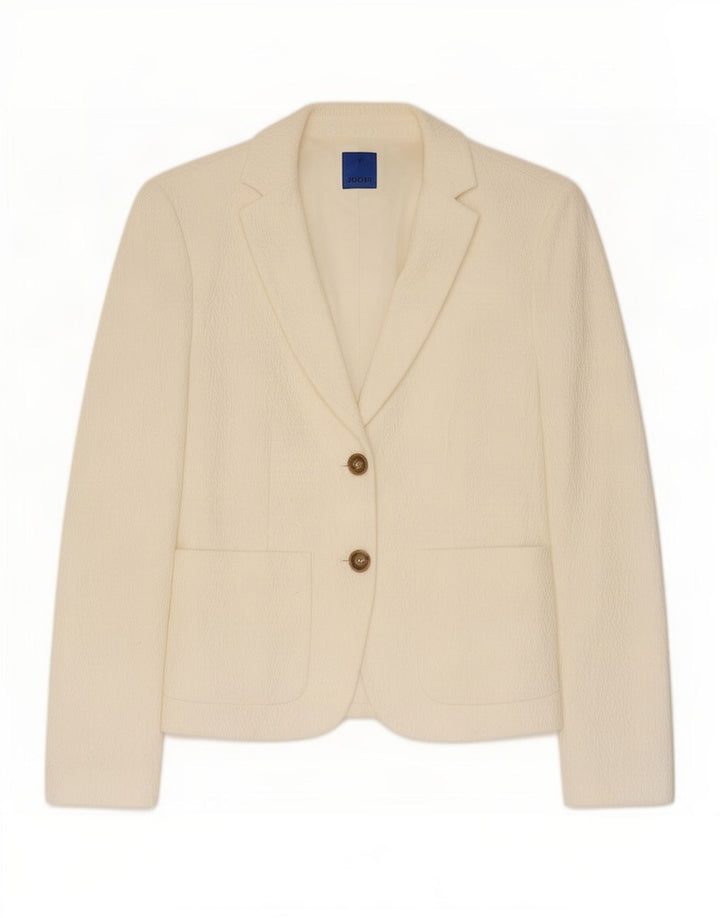 Joop Γυναικείο μπουφάν σακάκι με 2 κουμπιά EU 38 Medium Off White γεωμετρική βισκόζη