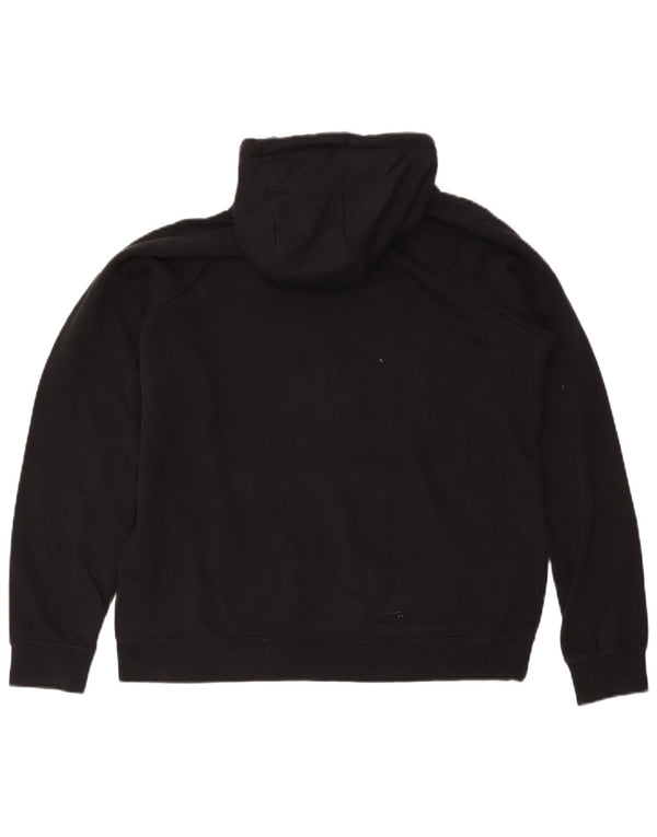 Nike Γυναικείο Hoodie Jumper UK 16 Large μαύρο βαμβακερό