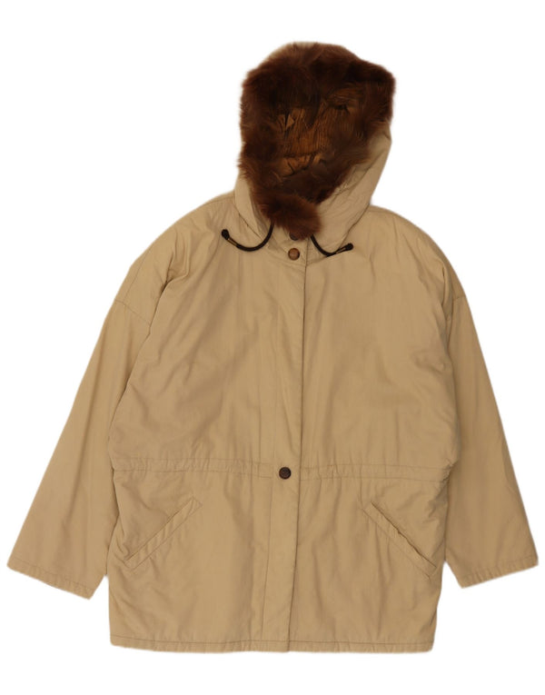 Vintage γυναικείο μπουφάν Parka με κουκούλα UK 20 2XL Beige