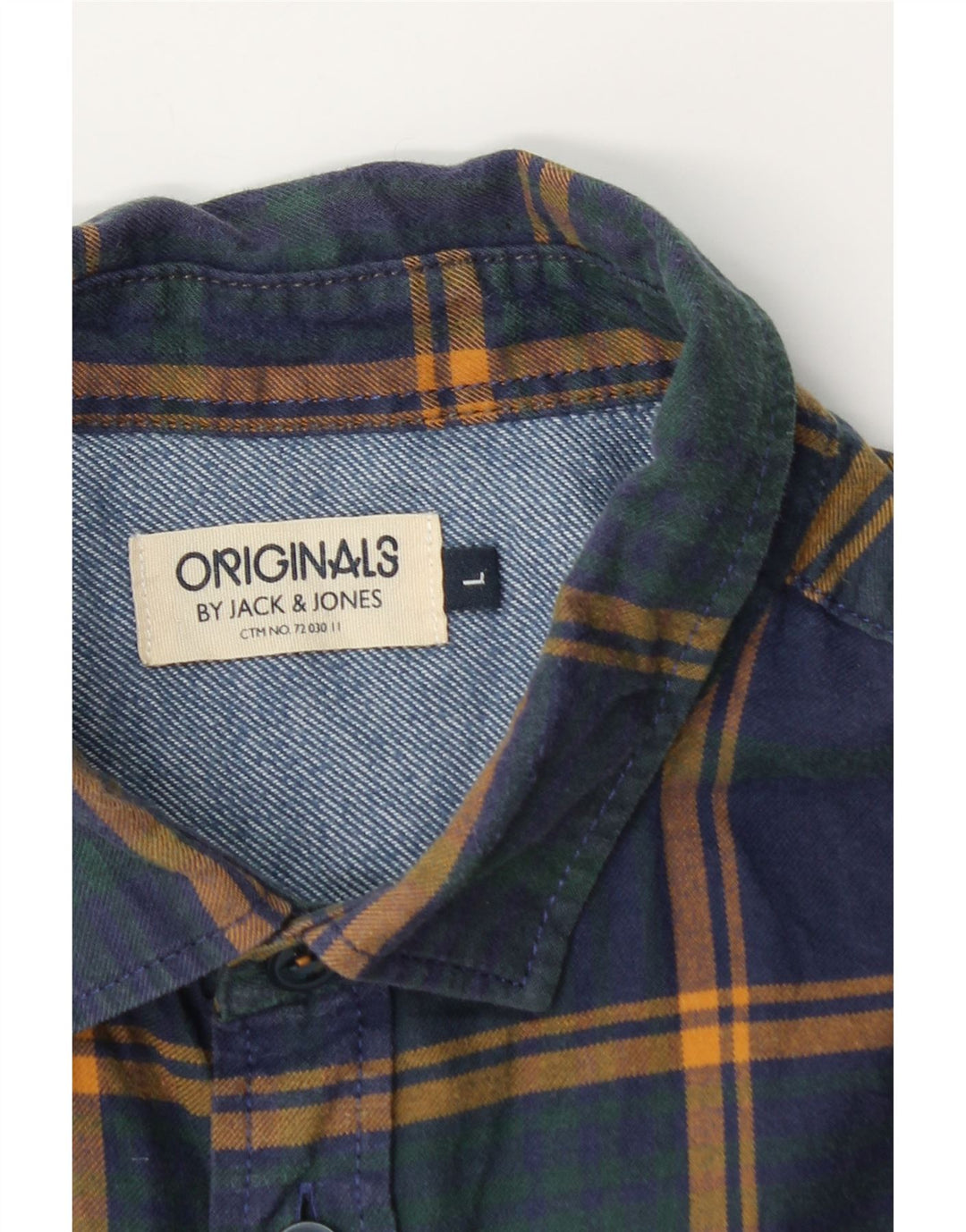 Jack & Jones Ανδρικό φανελένιο πουκάμισο μεγάλο μπλε καρό