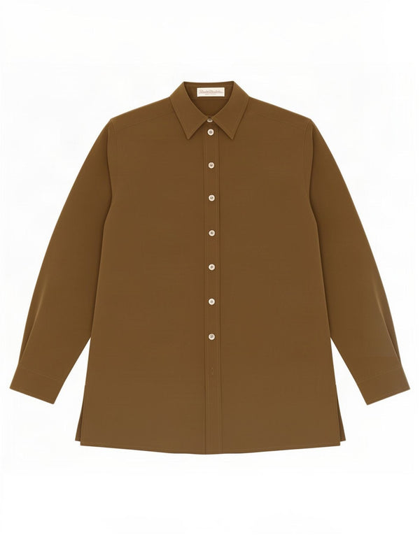 Renato Balestra Γυναικείο πουκάμισο Oversized Φόρεμα IT 46 Large Khaki Polyester