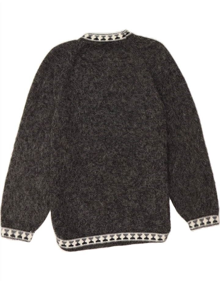 VINTAGE Womens Crew Neck Jumper Sweater UK 14 Medium Grey Vintage Vintage and Second-Hand Vintage from Messina Hembry 