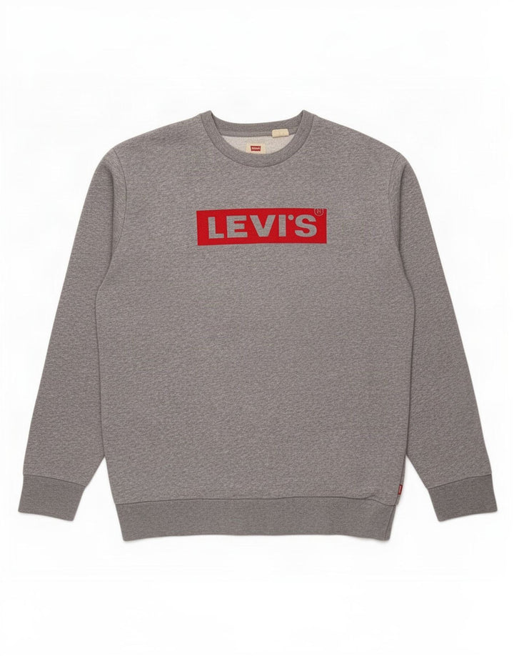 Ανδρικό γραφικό φούτερ Levi's, μεσαίο γκρι βαμβακερό
