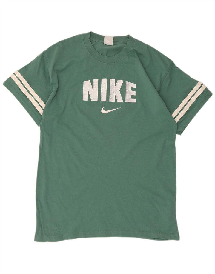 Ανδρικό γραφικό μπλουζάκι Nike με μεσαίο πράσινο χρώμα, βαμβακερό