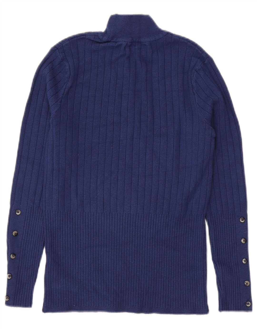 Marks & Spencer Γυναικείο πουλόβερ με λαιμό χελώνα UK 10 Small Blue Viscose