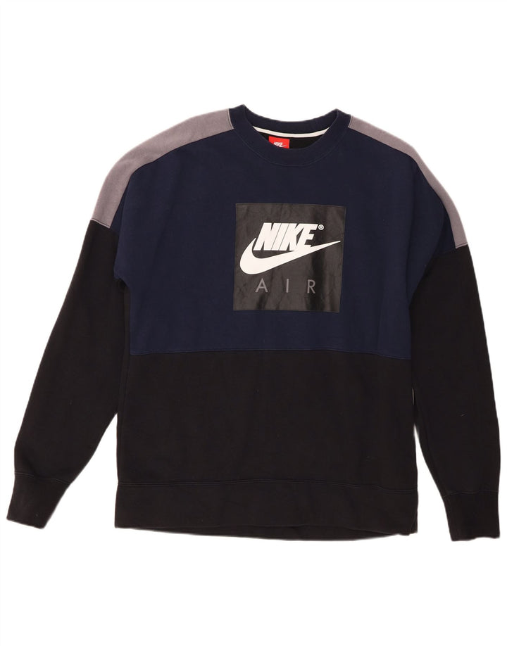 Ανδρικό γραφικό φούτερ Nike Jumper, μεσαίο μπλε ναυτικό, βαμβακερό