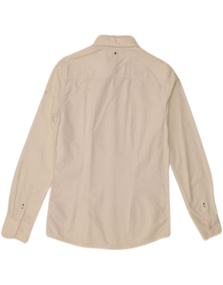 Tommy Hilfiger Boys Shirt 13-14 Years Off White Βαμβακερό