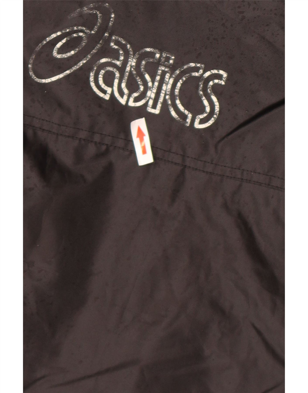 Ανδρικό τζάκετ αντιανεμικό γραφικό Asics UK 40 μεγάλο μαύρο πολυεστέρα
