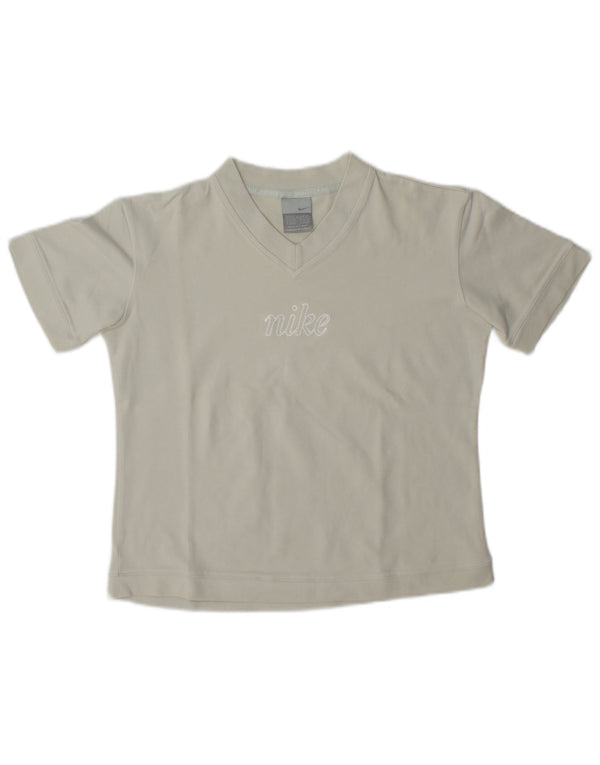 Γυναικείο μπλουζάκι Nike Crop Graphic Top UK 8/10 Μικρό γκρι βαμβακερό