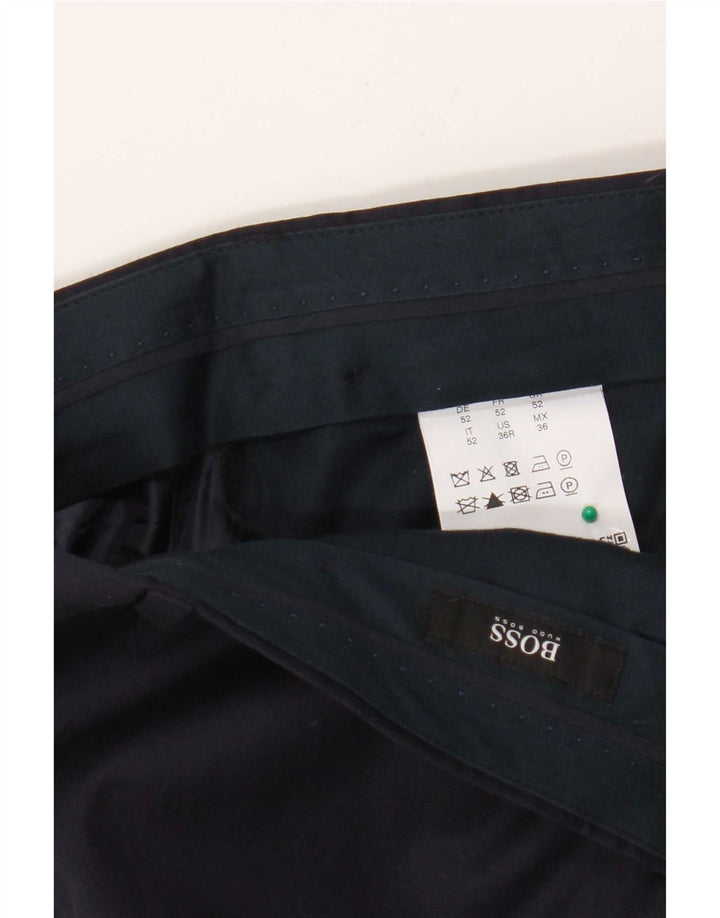 Παντελόνι Hugo Boss Ανδρικό Slim Suit Παντελόνι W36 L30 Navy Blue Wool