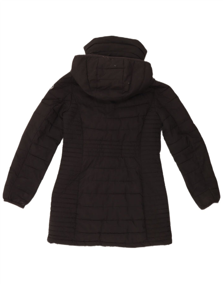 Dkny Γυναικείο παλτό με κουκούλα UK 10 Small Black Polyester