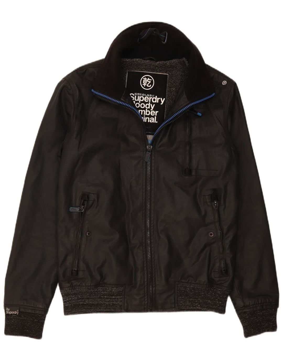 Ανδρικό μπουφάν Superdry Bomber Windbreaker UK 38 Medium Black Nylon