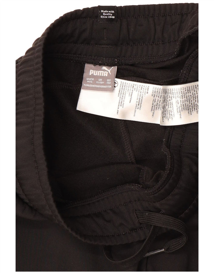 PUMA Boys Tracksuit Trousers Joggers 11-12 Years Μαύρο Πολυεστέρα