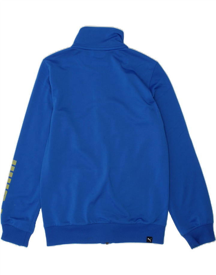 PUMA Boys Graphic Tracksuit Top Jacket 9-10 Years Medium  Blue Polyester Vintage Puma and Second-Hand Puma from Messina Hembry 