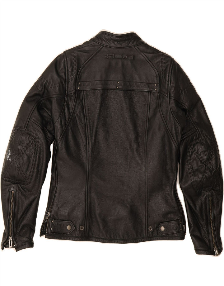 HELD Womens Motorcycle Biker Leather Jacket IT 42 Medium Black Leather Vintage Held and Second-Hand Held from Messina Hembry 