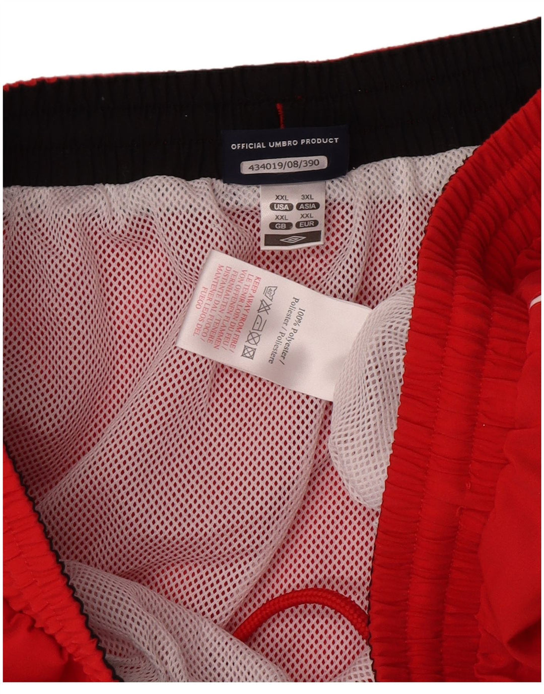 Ανδρικό γραφικό αθλητικό σορτς Umbro 2XL κόκκινο πολυεστέρα