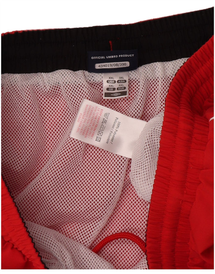 Ανδρικό γραφικό αθλητικό σορτς Umbro 2XL κόκκινο πολυεστέρα