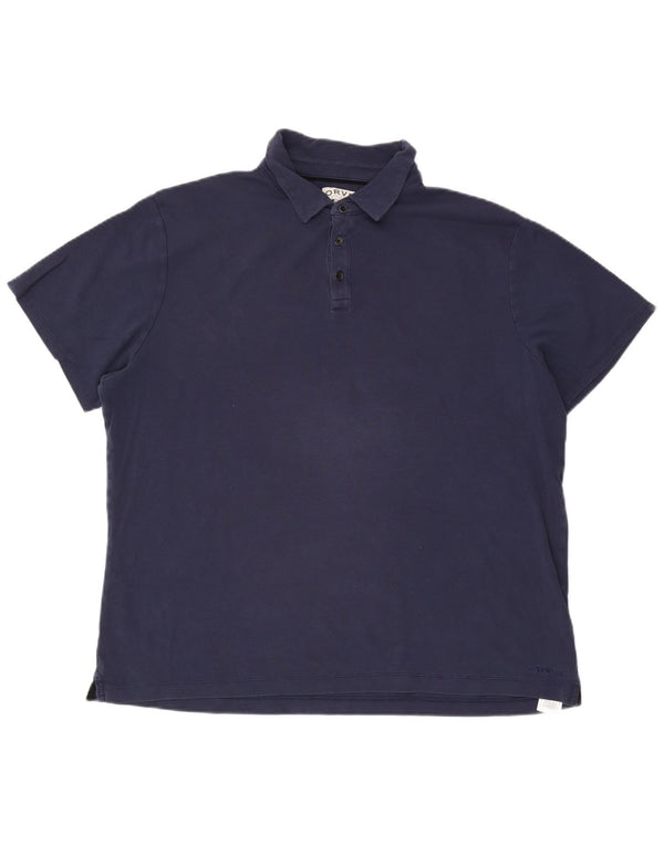 Orvis Ανδρικό Πόλο Μπλουζάκι 2XL Navy Blue Βαμβακερό