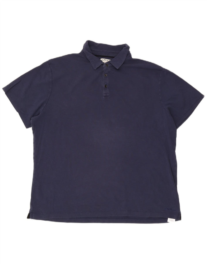 Orvis Ανδρικό Πόλο Μπλουζάκι 2XL Navy Blue Βαμβακερό