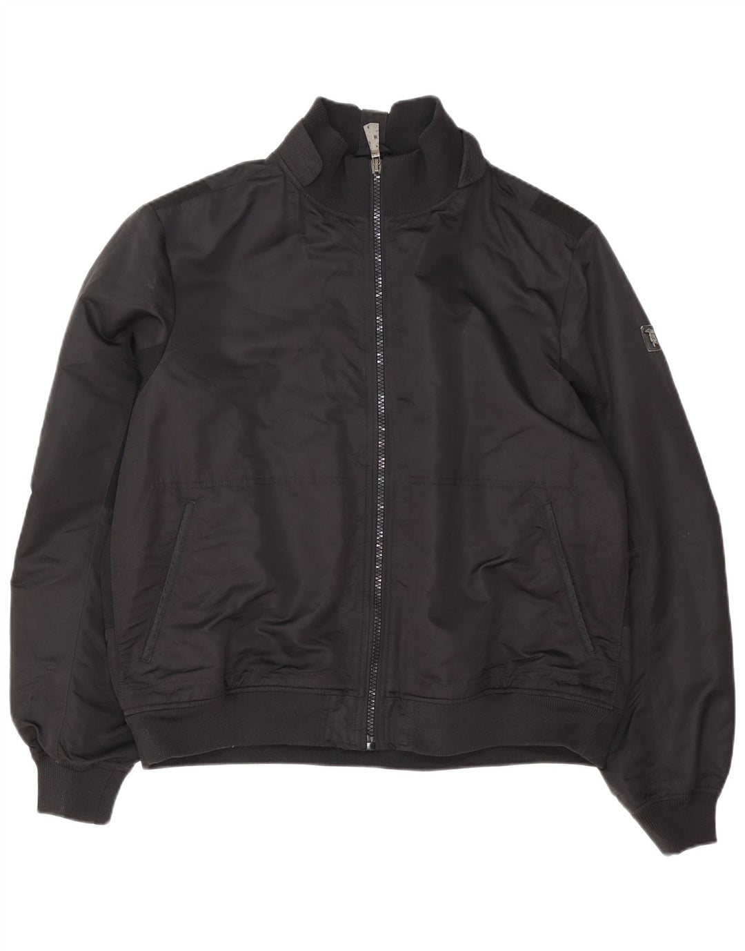 Trussardi Jeans Ανδρικό Μπουφάν Bomber IT 58 4XL Μαύρο Πολυεστέρας