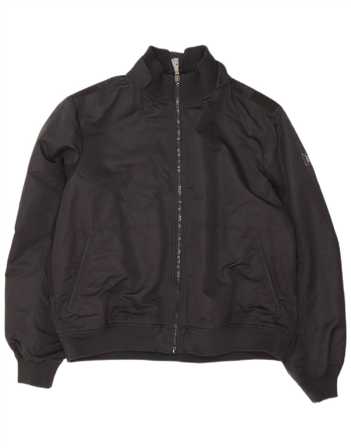 Trussardi Jeans Ανδρικό Μπουφάν Bomber IT 58 4XL Μαύρο Πολυεστέρας