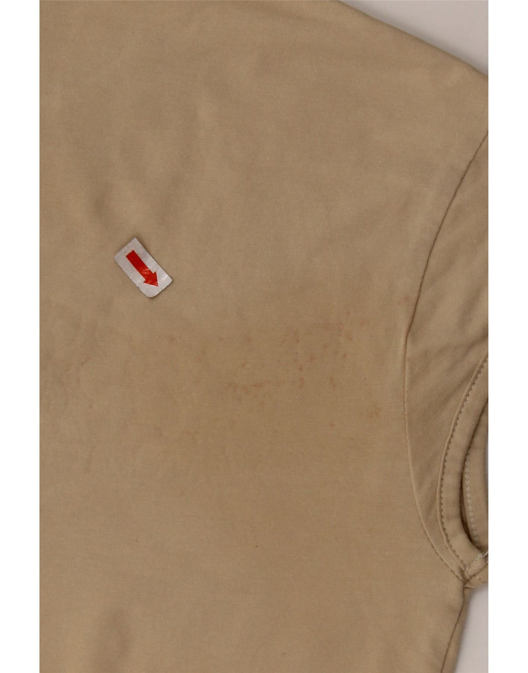 Γυναικείο T-Shirt NIKE Crop Top UK 10/12 Medium Beige