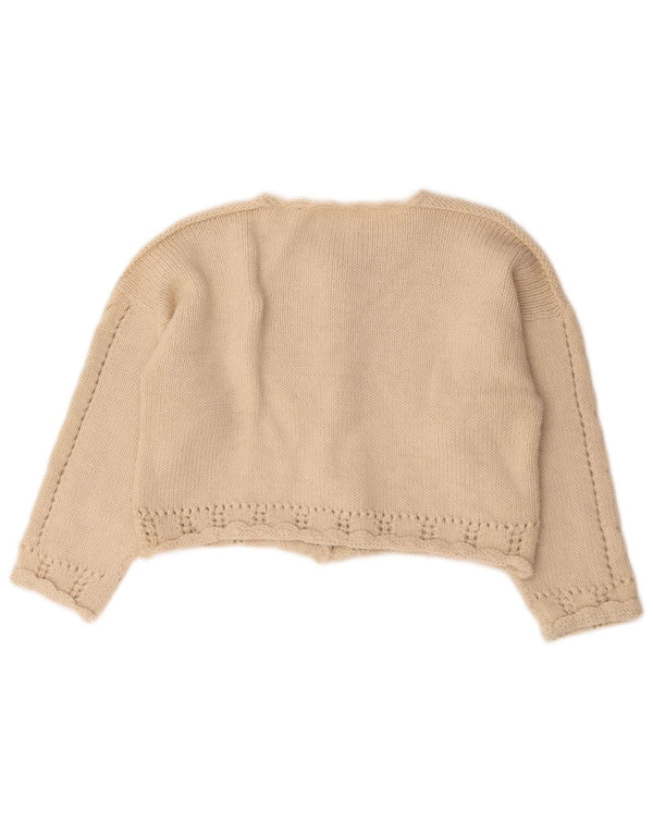 Vintage Γυναικείο Crop Cardigan πουλόβερ UK 14 Medium Beige