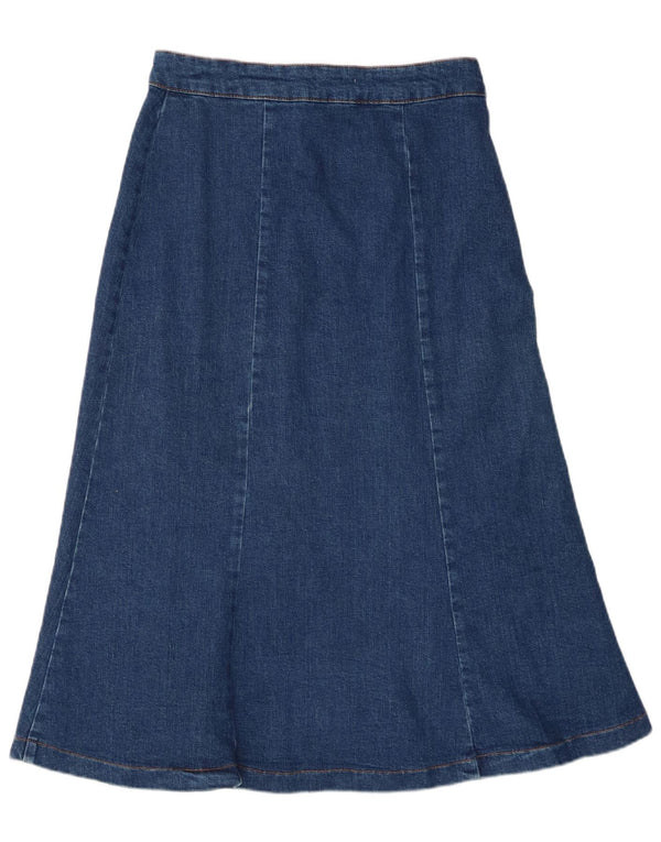 WHISTLES Womens Denim Skirt UK 10 Small W28  Blue Cotton