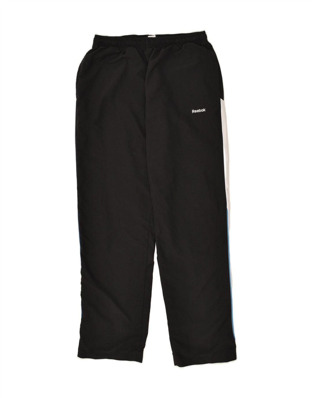 REEBOK Mens Graphic Tracksuit Trousers Medium Black Polyester Vintage Reebok and Second-Hand Reebok from Messina Hembry 
