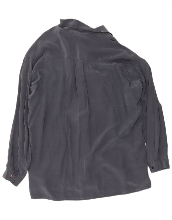 ELENA MIRO Γυναικείο πουκάμισο Oversized Φόρεμα IT 45 Μεγάλο Γκρι Μεταξωτό
