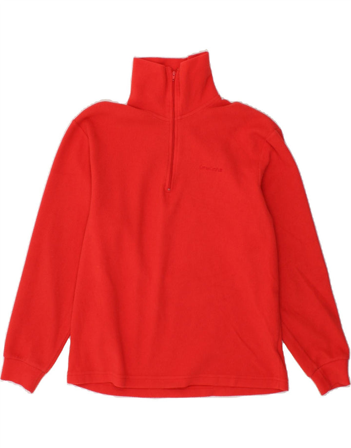 INVICTA Womens Zip Neck Fleece Jumper UK 10 Small Red Polyester Vintage Invicta and Second-Hand Invicta from Messina Hembry 