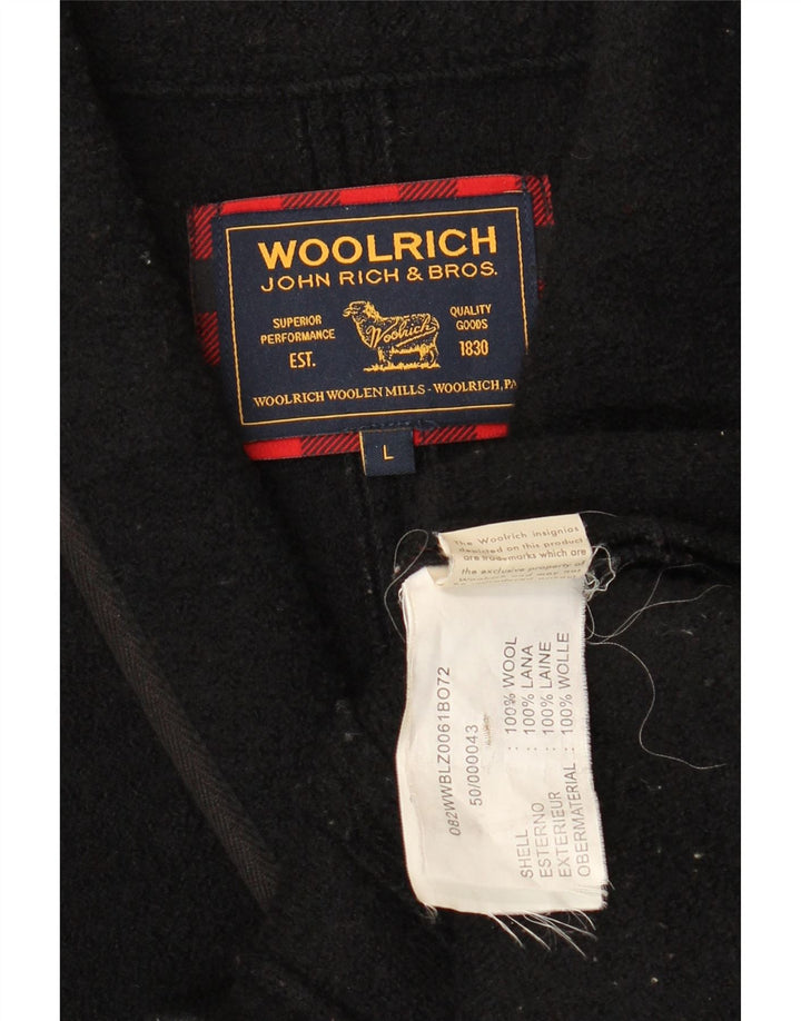 Woolrich Γυναικείο μπουφάν blazer UK 14 μεγάλο μαύρο μαλλί