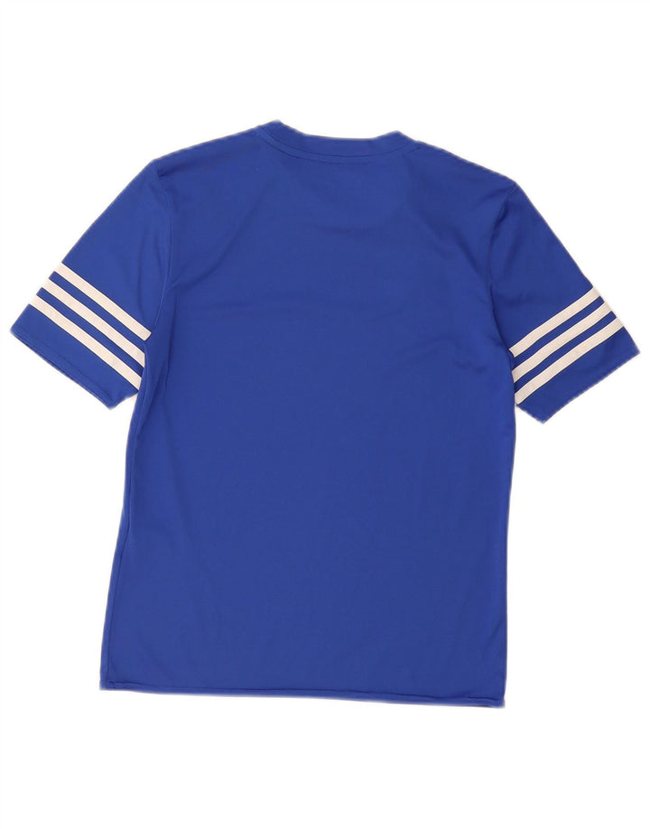 Adidas Boys Climalite T-Shirt Top 11-12 Years Large Blue Polyester
