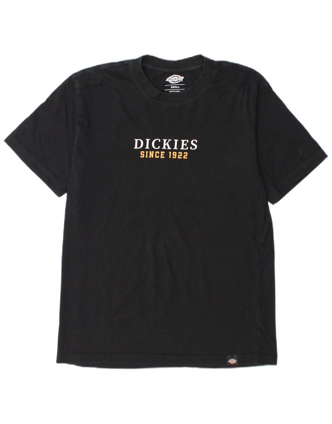 DICKIES Ανδρικό γραφικό T-Shirt Top Μικρό μαύρο βαμβακερό