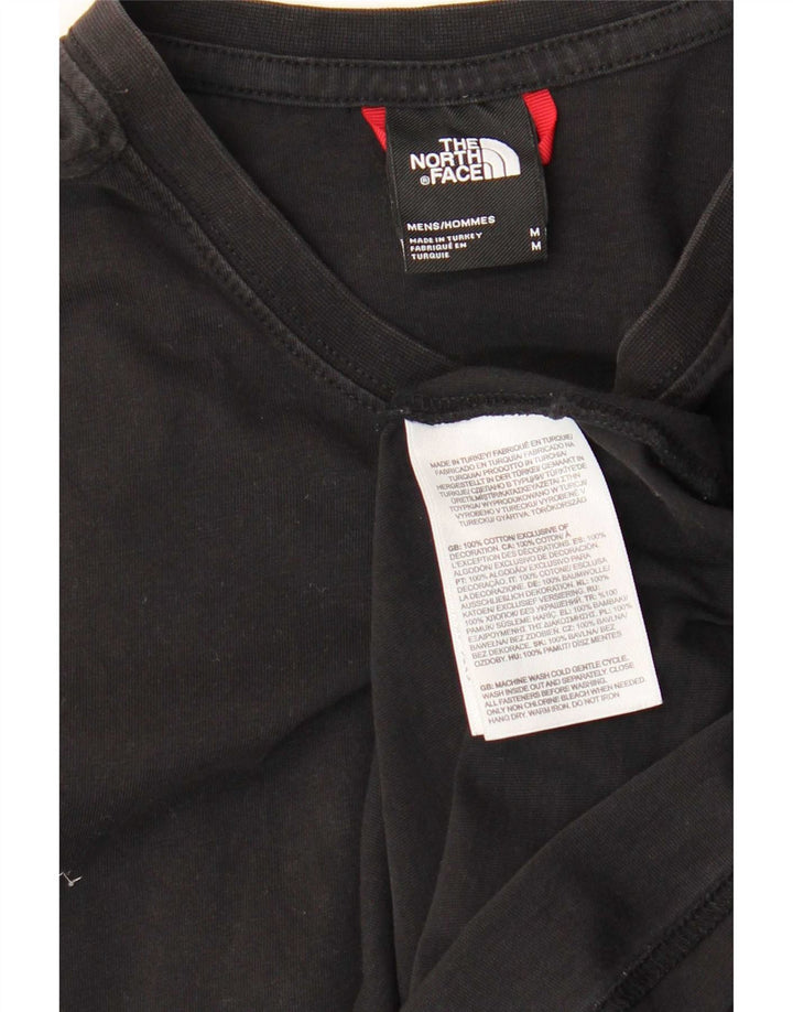 Ανδρικό γραφικό T-Shirt North Face Top Μεσαίο μαύρο βαμβακερό
