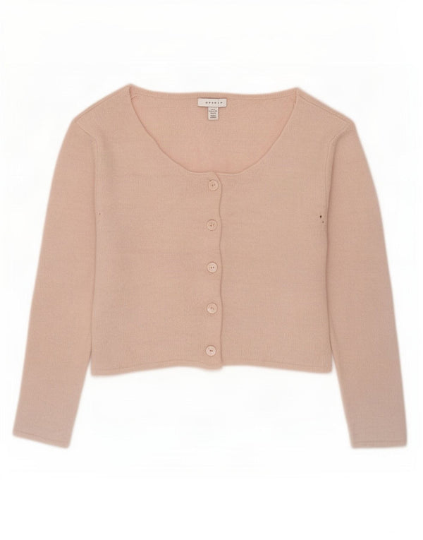 Topshop Γυναικεία Ζακέτα Crop UK 14 Μεσαίο Ροζ Ακρυλικό
