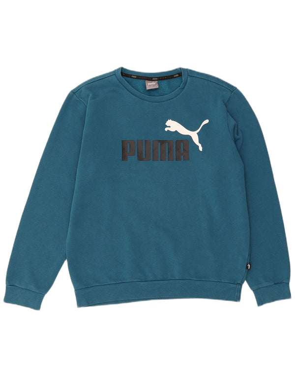 Ανδρικό γραφικό φούτερ Puma Jumper Μεσαίο μπλε βαμβακερό