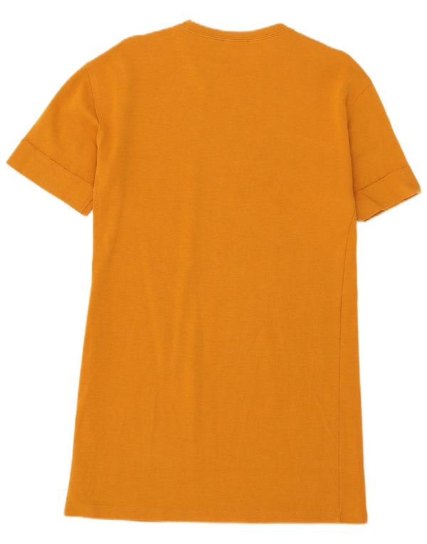 Zara Γυναικείο T-Shirt Φόρεμα UK 10 Small Orange