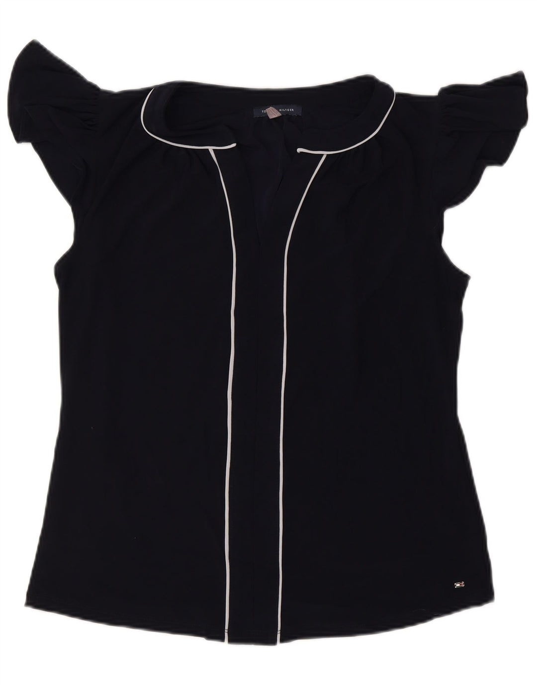 Γυναικεία μπλούζα TOMMY HILFIGER Top UK 14 Medium Navy Blue Polyester