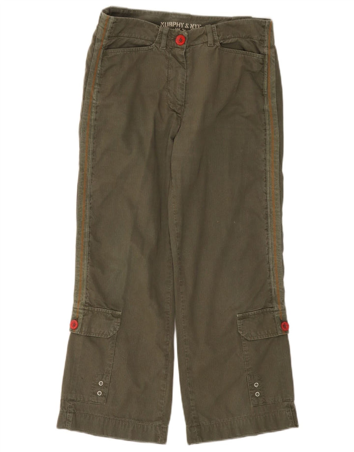 MURPHY & NYE Γυναικείο ίσιο κοτλέ παντελόνι W28 L23 Χακί βαμβακερό