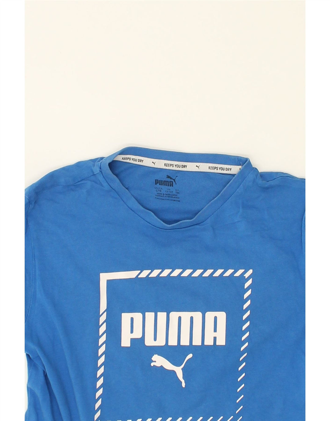 PUMA Boys Graphic T-Shirt Top 13-14 Years Large  Blue | Vintage Puma | Thrift | Second-Hand Puma | Used Clothing | Messina Hembry 