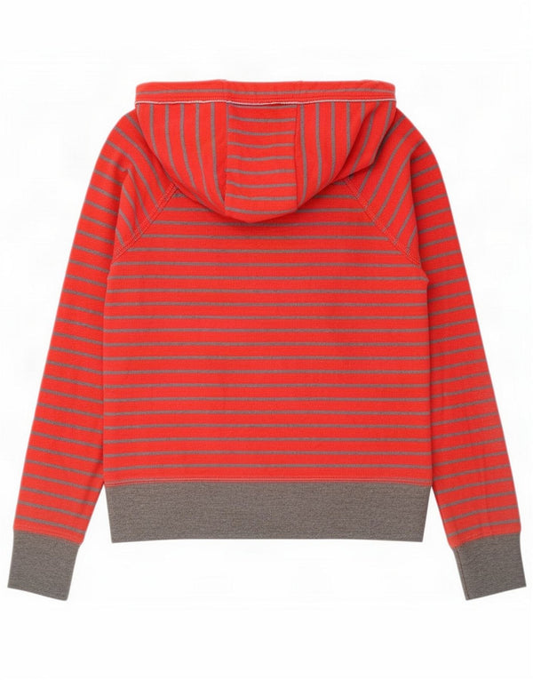 Abercrombie & Fitch Womens Hoodie Jumper UK 14 Medium Orange ριγέ