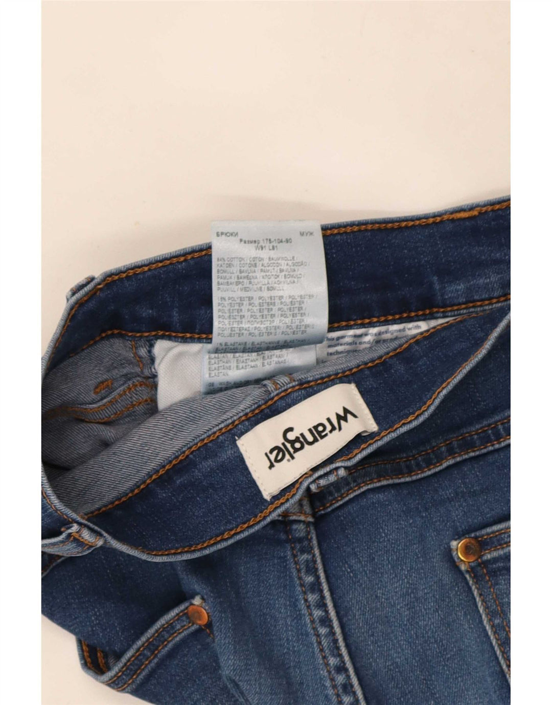 Ανδρικό τζιν Wrangler Larston Slim W36 L32 Μπλε βαμβακερό