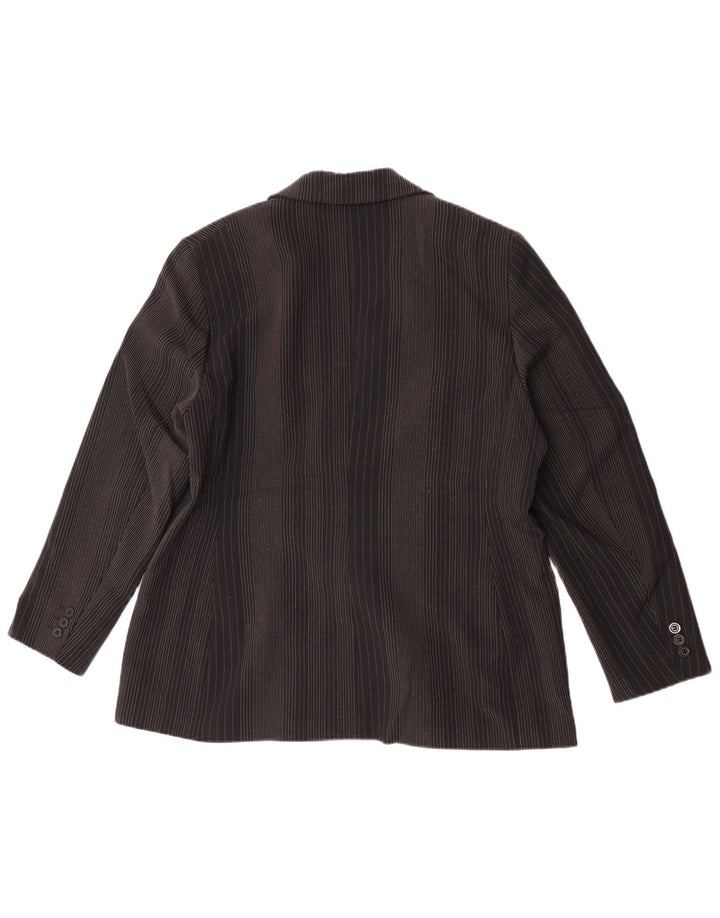 Marks & Spencer Γυναικείο μπλέιζερ με 2 κουμπιά μπουφάν UK 14 μεγάλη μαύρη ρίγα