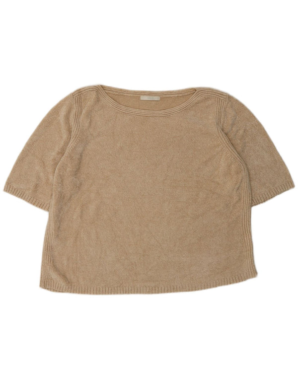 Marks & Spencer Γυναικείο πουλόβερ με λαιμόκαυστο UK 22 3XL Beige