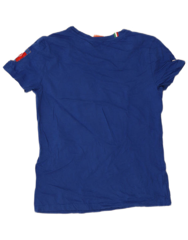 Puma Boys Italia Graphic T-Shirt Top 13-14 ετών XL Μπλε βαμβακερό